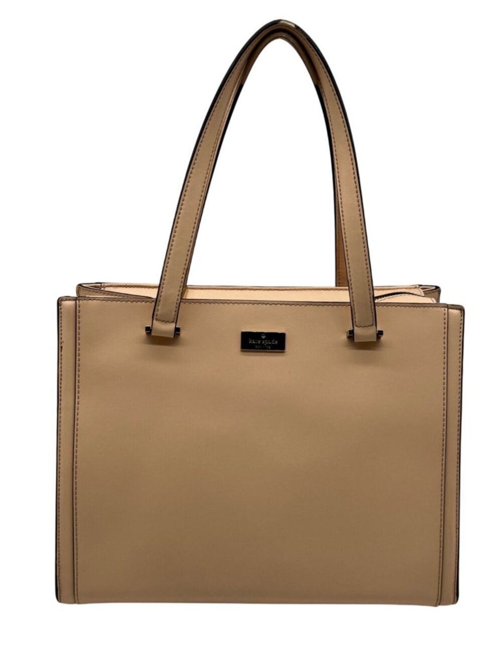 Kate Spade Tan Leather Regatta Vita Court Tote Bag